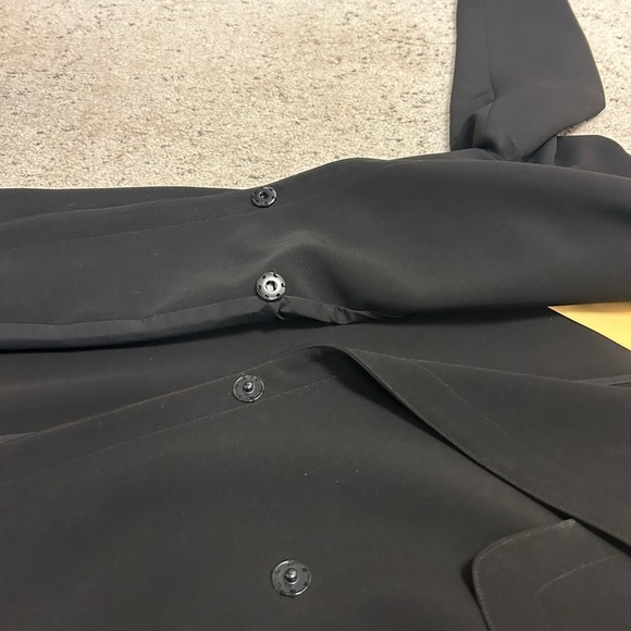 Charlotte Sosken sz.M (2) EUC Black Duster trench coat classic in new condition - Picture 11 of 15